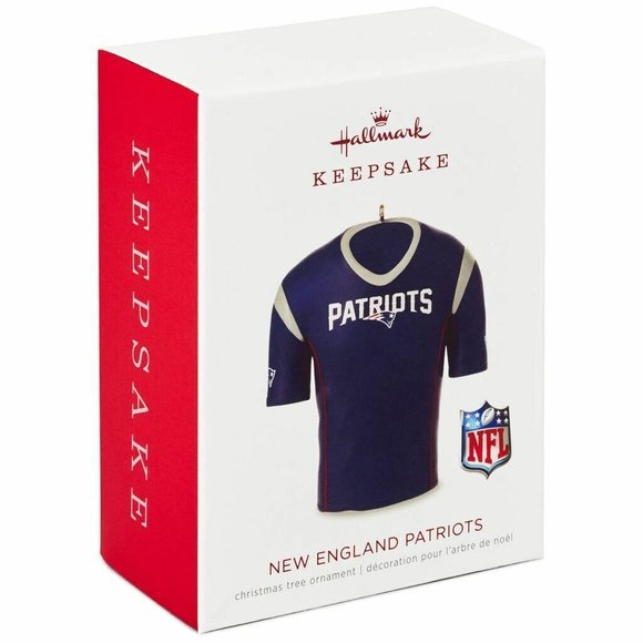 2018 Hallmark Keepsake New England Patriots Jersey Ornament NFL NEW in Box - Picture 1 of 4